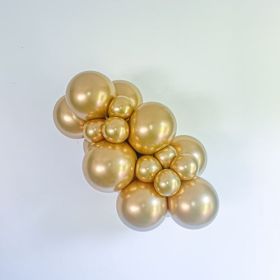24 inch TUFTEX Effects Golden Chrome Latex Balloons - 25 ct