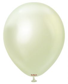 5 inch Kalisan Green Gold Mirror Chrome Latex Balloons - 100ct