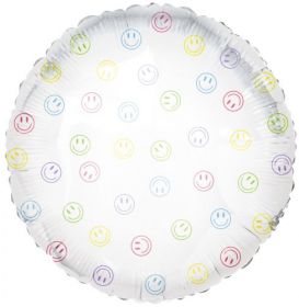 18 inch Tuf-Tex Happy Smile Foil Balloon - Pkg
