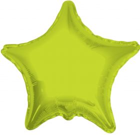 18 inch Lime Green Star Foil Balloons