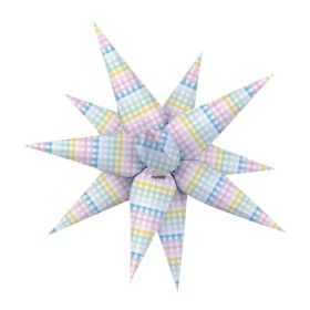 32 inch Mingle Waffle Starburst Foil Balloon - Pkg