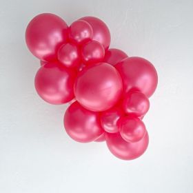 5 inch TUFTEX Metallic Fuchsia Latex Balloons - 50 count