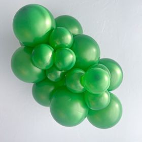 5 inch TUFTEX Metallic Green Latex Balloons - 50 count