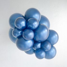 5 inch TUFTEX Metallic Midnight Blue Latex Balloons - 50 count