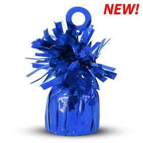 6 ounce Blue Foil Balloon Weights - 12 count