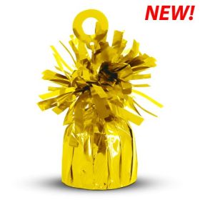 6 ounce Gold Foil Balloon Weights - 12 count