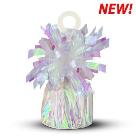 6 ounce Iridescent Foil Balloon Weights - 12 count