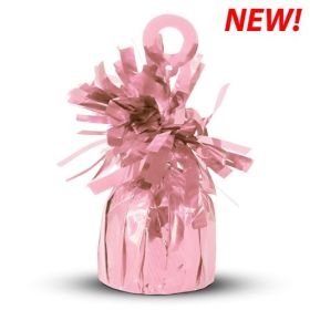 6 ounce Light Pink Foil Balloon Weights - 12 count