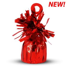 6 ounce Red Foil Balloon Weights - 12 count