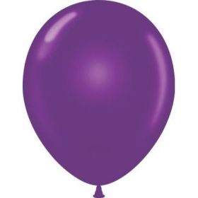 24 inch Tuf-Tex Plum Purple Latex Balloons - 25 count