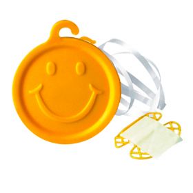 8 Gram Premium Ribbon Weight Balloon Weight Yellow Smiley Face - 50 count