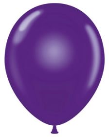 24 inch Tuf-Tex Crystal Purple Latex Balloons - 25 count