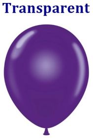 11 inch Tuf-Tex Crystal Purple Latex Balloons - 100 count
