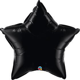 Qualatex 36 inch Black Star Foil Balloons