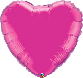 Qualatex 36 inch Magenta Heart Foil Balloons