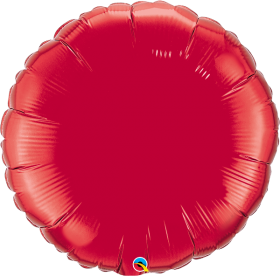 36 inch Qualatex Red Circle Foil Balloons