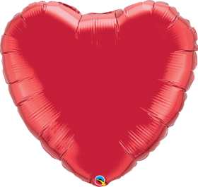 Qualatex 36 inch Ruby Red Heart Foil Balloons