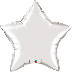 Qualatex 36 inch Silver Star Foil Balloons