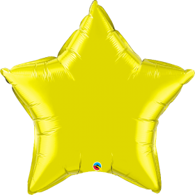 Qualatex 36 inch Citrine Yellow Star Foil Balloons