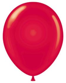 11 inch Tuf-Tex Crystal Red Latex Balloons - 100 count