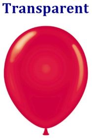 11 inch Tuf-Tex Crystal Red Latex Balloons - 100 count