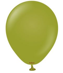 5 inch Kalisan Retro Olive Latex Balloons