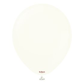 12 inch Kalisan Retro White Latex Balloons - 100CT