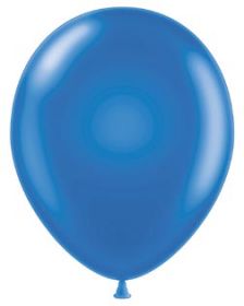 11 inch Tuf-Tex Metallic Blue Latex Balloons - 100 count