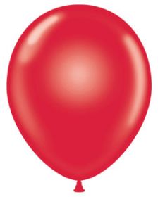 9 inch Standard Red Tuf-Tex Latex Balloons - 100 count