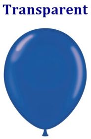 5 inch Tuf-Tex Crystal Sapphire Blue Latex Balloons - 50 count