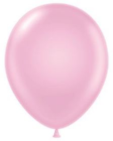 17 inch Tuf-Tex Shimmering Pink Latex Balloons - 50 count