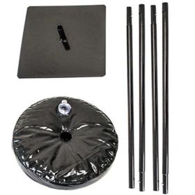 SRC Metal 6 ft Column Kit - 10 in x 10 in Base Plate - Black