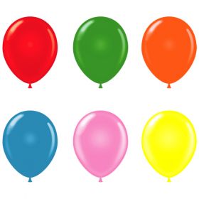 17 inch Tuf-Tex Assorted Standard Latex Balloons - 50 count