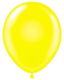 11 inch Tuf-Tex Standard Yellow Latex Balloons - 100 count