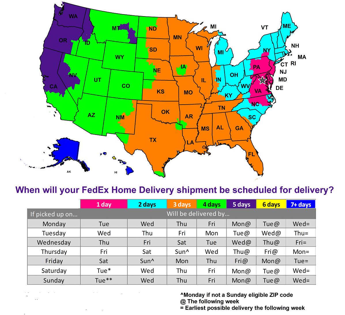 Fedex Shipping Map