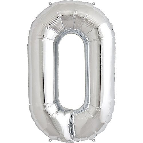 34 Inch Silver Letter O Foil Mylar Balloon