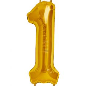 34 inch Kaleidoscope Gold Number 1 Foil Balloon