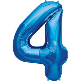 34 inch Northstar Blue Number 4 Foil Balloon