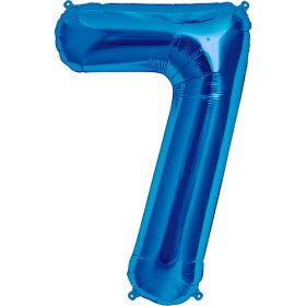 34 inch Kaleidoscope Blue Number 7 Foil Balloon