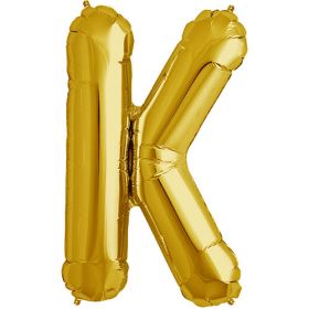 34 inch Kaleidoscope Gold Letter K Foil Mylar Balloon