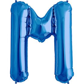 34 inch Kaleidoscope Blue Letter M Foil Balloon