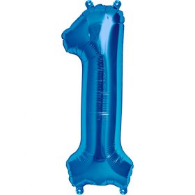 16 inch Northstar Blue Number 1 Foil Mylar Balloon