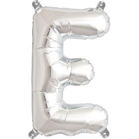 16 inch Northstar Silver Letter E Foil Mylar Balloon