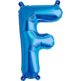 16 inch Northstar Blue Letter F Foil Mylar Balloon