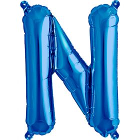 16 inch Northstar Blue Letter N Foil Mylar Balloon