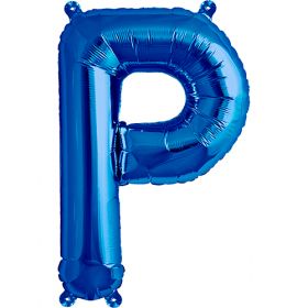 16 inch Northstar Blue Letter P Foil Mylar Balloon