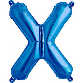 16 inch Northstar Blue Letter X Foil Mylar Balloon