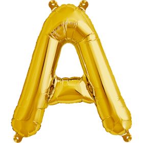 16 inch Northstar Gold Letter A Foil Mylar Balloon