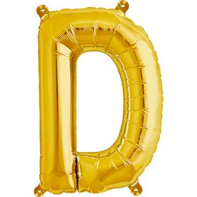 16 inch Northstar Gold Letter D Foil Mylar Balloon