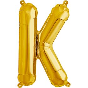 16 inch Northstar Gold Letter K Foil Mylar Balloon